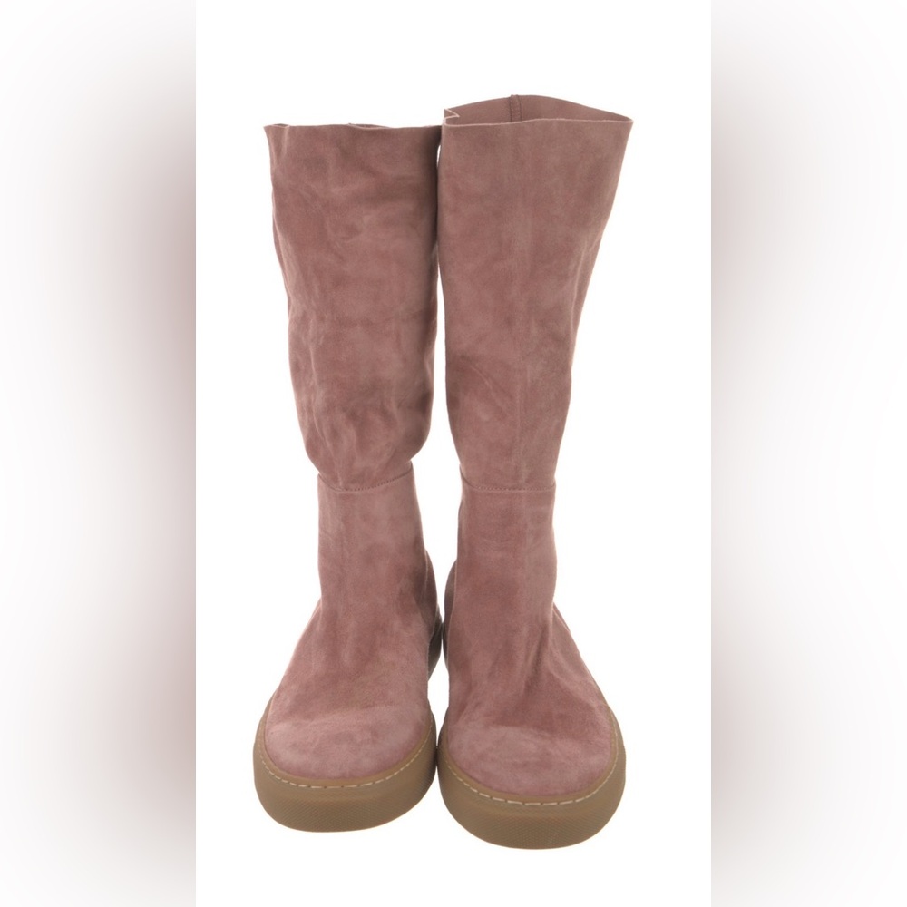 Tamara Mellon Pink Suede Heeled Boots